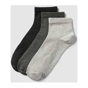 Sokken met labeldetail in een set van 4 paar, model 'Quarter'