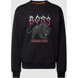 Sweatshirt met labelprint, model 'Pantera'