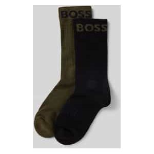 Sokken met labelopschrift in een set van 2 paar, model 'Sport'