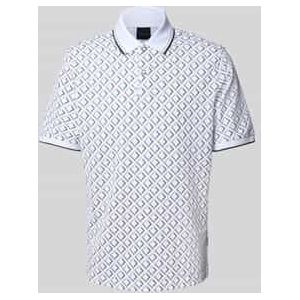Bugatti - MODERN FIT - Poloshirt - Wit - Met Ruitmotief