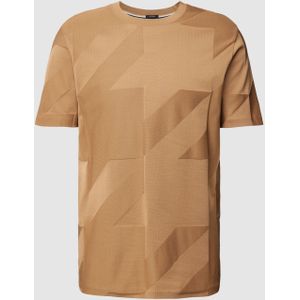 T-shirt met structuurmotief, model 'Tiburt'