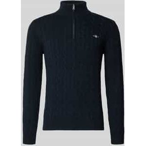 Gebreide pullover met ribboorden