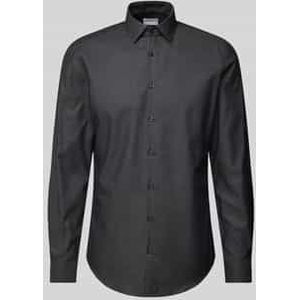 Slim fit zakelijk overhemd met kentkraag