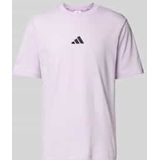 T-shirt met labelstitching en ronde hals