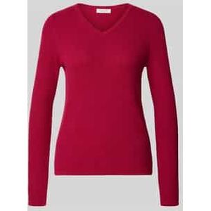Gebreide pullover met V-hals