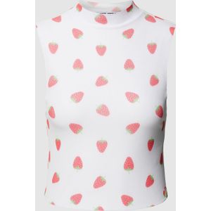 Top met all-over motiefprint