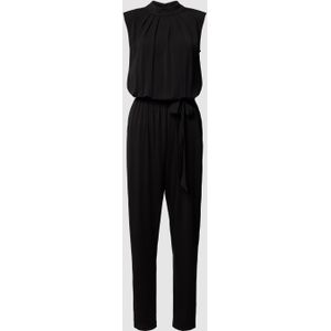 Jumpsuit van een mix van viscose en elastaan met ronde hals