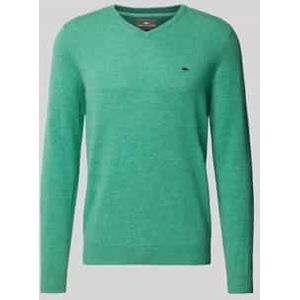 Gebreide pullover met V-hals