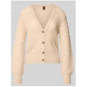 Gebreid jack met V-hals, model 'ALPACA'