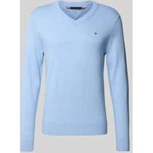 Regular fit pullover van een mix van katoen en kasjmier