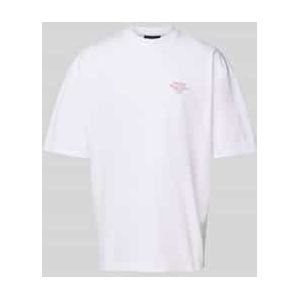 Oversized T-shirt met labelprint, model 'SYDON'