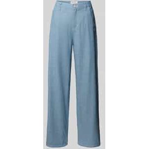 Wide fit broek in denimlook, model 'Via Wide'