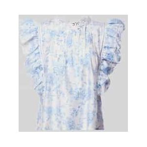 Blouseshirt met volantmouwen