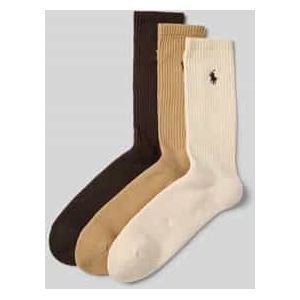 Polo Ralph Lauren - Sportsokken - Kastanje - Set van 3 Paar - Katoen