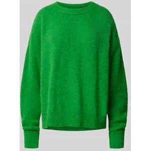 Oversized gebreide pullover met ribboorden, model 'VITOW'