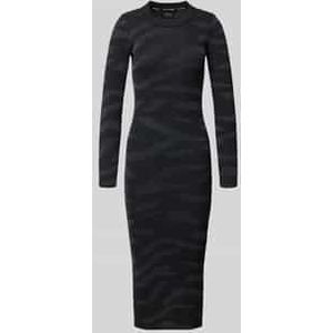 Gebreide jurk met opstaande kraag