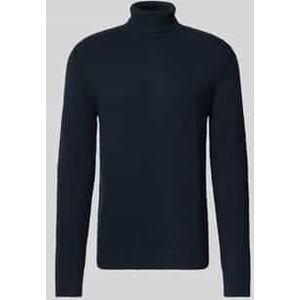 Selected Homme - SLHTREVOR LS KNIT STRUCTURE ROLL NECK - Heren Trui - Blauw - Regular Fit