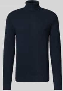 Selected Homme - SLHTREVOR LS KNIT STRUCTURE ROLL NECK - Heren Trui - Blauw - Regular Fit
