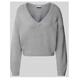 Gebreide pullover met V-hals