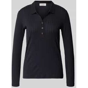 Slim fit shirt met lange mouwen van katoen en modal