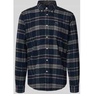 Slim fit flanellen overhemd van puur katoen, model 'BETSOM'