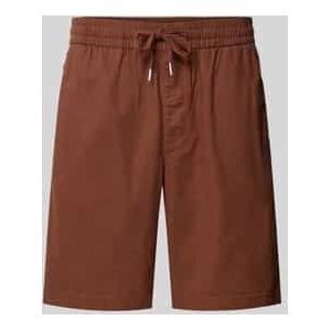 Regular fit bermuda van een mix van linnen en katoen, model 'barton'
