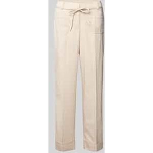 Straight leg stoffen broek met persplooien, model 'Meeri'