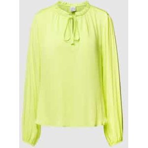 Blouse van viscose in effen design