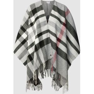 Poncho met franjes, model 'Ruana'