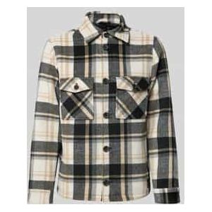 Regular fit overhemdjack met wol