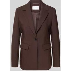 Slim fit blazer met klepzakken