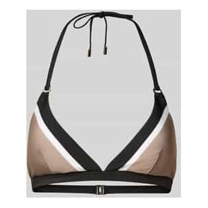 JOOP! - Triangelbikinitop - Zwart - Colourblocking-design - Gewatteerde Cups