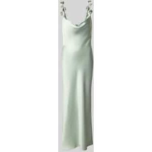 Midi-jurk met cascadehals