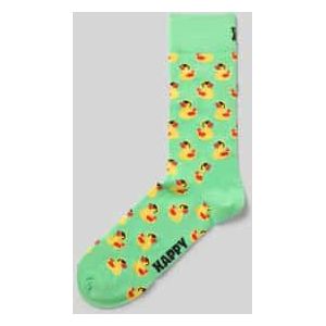 Sokken met motiefstitching, model 'RUBBER DUCK'