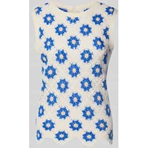 Gebreide top met ronde hals, model 'BALIS'