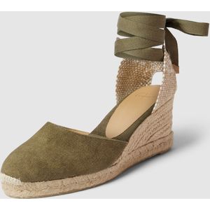 Wedges met vetersluiting, model 'CARINA'