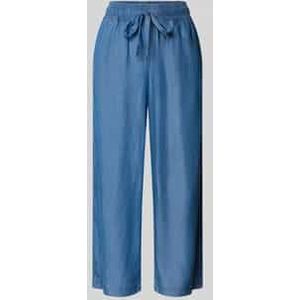 Straight fit stoffen broek van pure lyocell, model 'Liv'