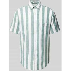 GANT - Vrijetijdsoverhemd - Blauw - Katoen/Linnen - Regular Fit