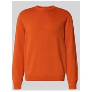 Regular fit gebreide pullover van een mix van katoen en wol