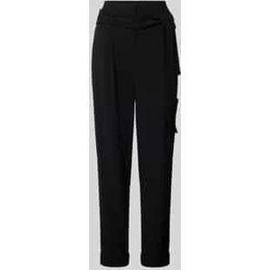 Tapered fit stoffen broek met strikceintuur