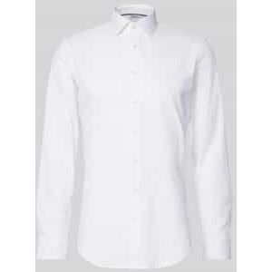 Slim fit zakelijk overhemd van twill met stretch