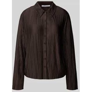 Regular fit blouse met plissévouwen, model 'SAUMA'