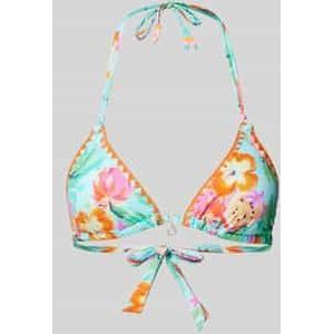 Bikinitop met logo-applicatie, model 'NUCO DRAGONFRUIT'