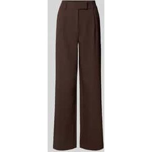 Loose fit bandplooibroek met viscose, model 'LINDA-RAVEN LIFE'