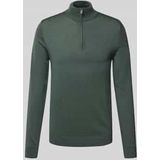 Selected - Tray - Gebreide Pullover - Hoge Hals - Halve Rits - Lange Mouwen - 100% Merinowol