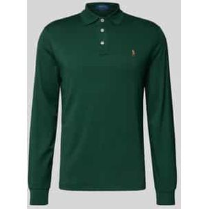 Slim fit poloshirt in logostitching