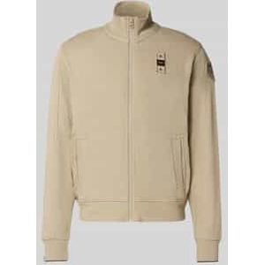 Sweatjack met opstaande kraag en labelstitching, model 'CITY'