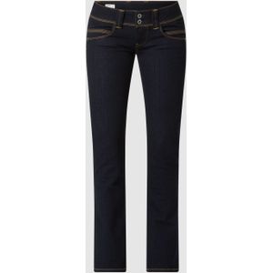 Rinse-washed straight fit jeans