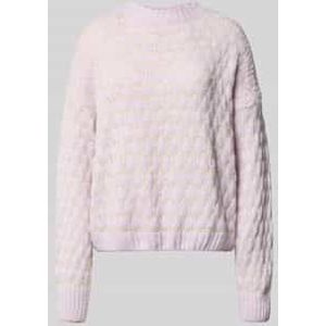 Oversized gebreide pullover met ribboorden