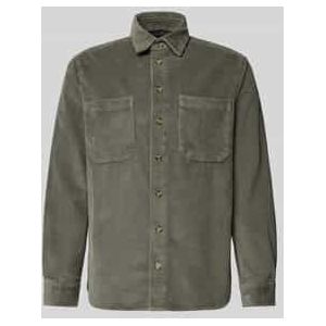 Regular fit vrijetijdsoverhemd van corduroy met kentkraag